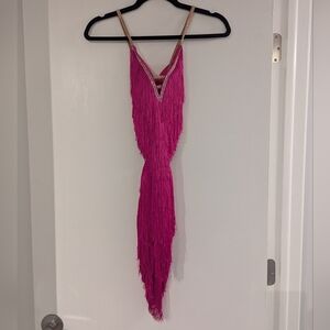 NWOT Pink Fringe Latin Ballroom Competition Dress